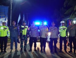 Patroli ” Blue Light” Skala Besar Dipimpin Langsung Kapolres Rohul Budi Setiyono