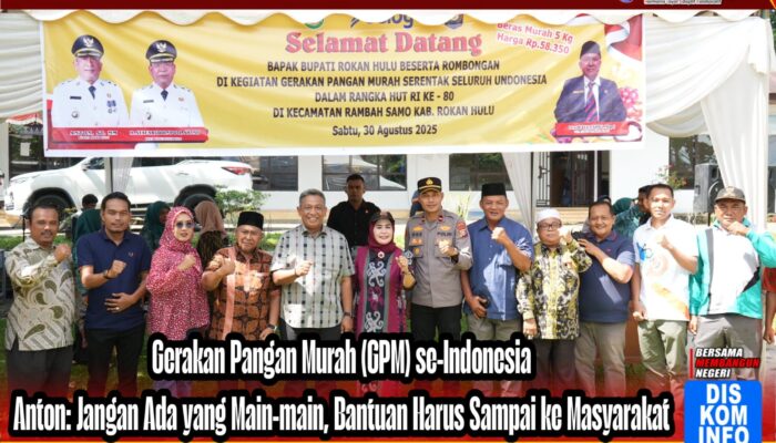 Bupati Rokan Hulu Menghadiri Kegiatan Gerakan Pangan Murah se-Indonesia