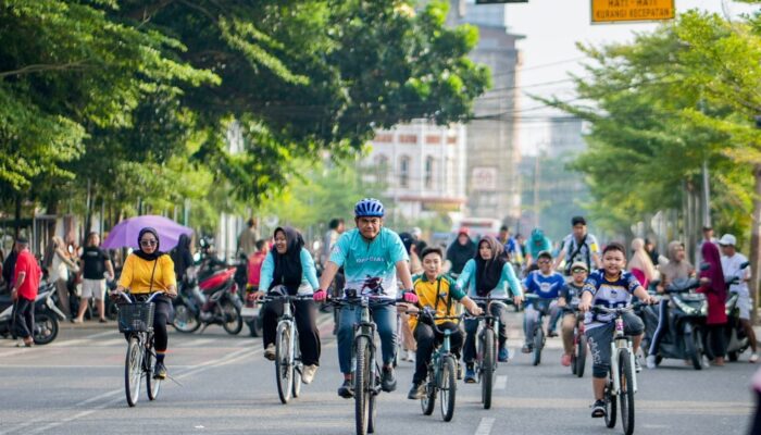 Pemkab Rohil Galakkan Budaya Hidup Sehat Dengan Kegiatan Hari Bebas Kendaraan Bermotor CFD